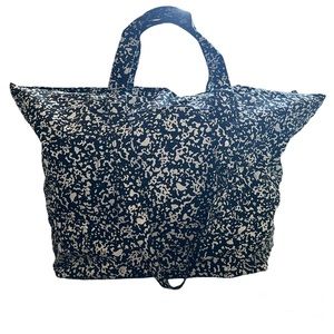 BAGGU Nylon Black/White Composition Notebook Pattern Double Handle Carryon Bag